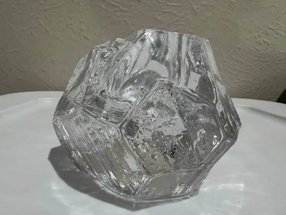 Kosta Boda Scandi Glass Rock Candle Votive Holder Vintage